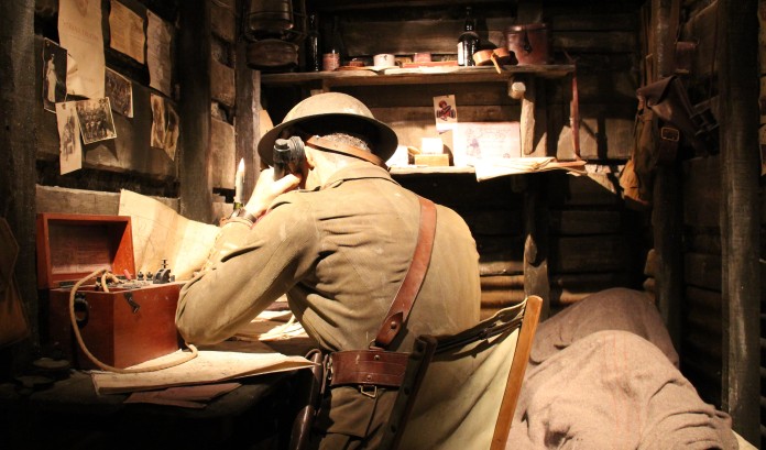 soldier in bunker